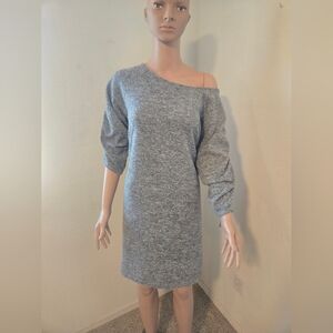 a.n.a One Shoulder Gray Dress